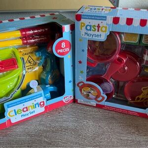 Cleaning and Pasta Play Set for Kids - Multicolor